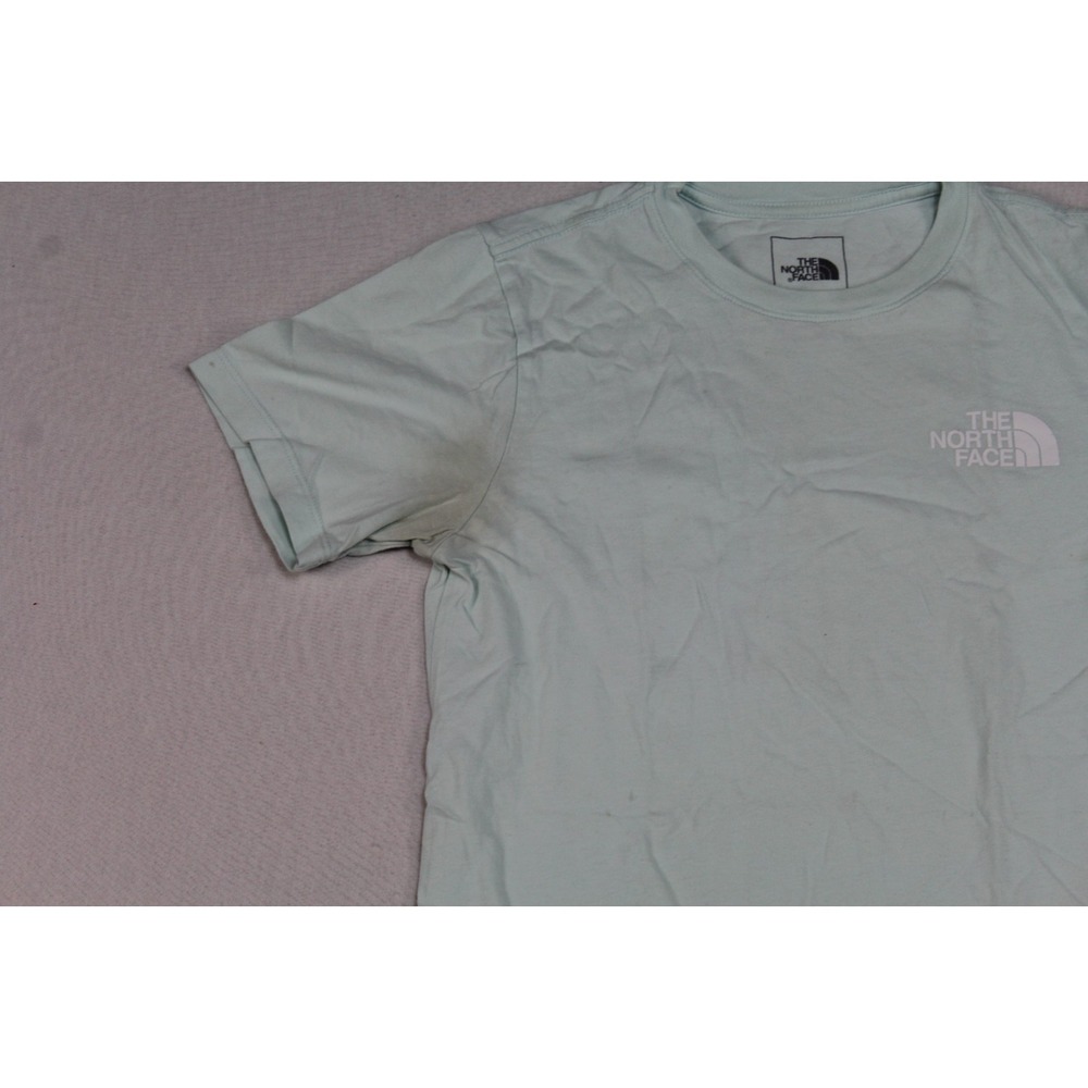 The North Face T-Shirt Womens XS Teal Good Crew Neck Short Sleeve Graphic Logo - Picture 5 of 10